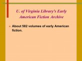 Early American Fiction