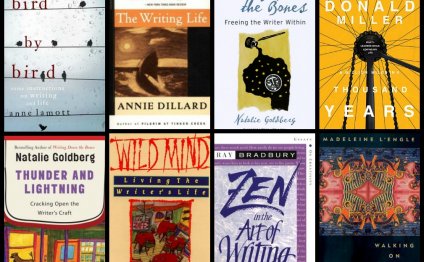 Writing books collage