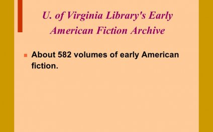 Of early American fiction