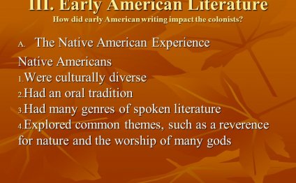 Early American Literature How