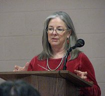 Linda Hogan speaking in Binger, Oklahoma in 2008. (Wikipedia)