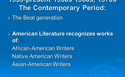 Contemporary Writers in American Literature