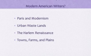 Modern American writers